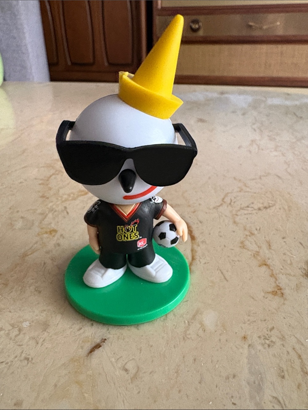 Jack in the Box Mini Bobblehead- Limited Edition Hot Ones Soccer Mascot